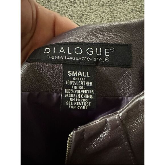DIALOGUE  metallic purple leather jacket with pockets, and a beautiful purple l - Picture 12 of 14